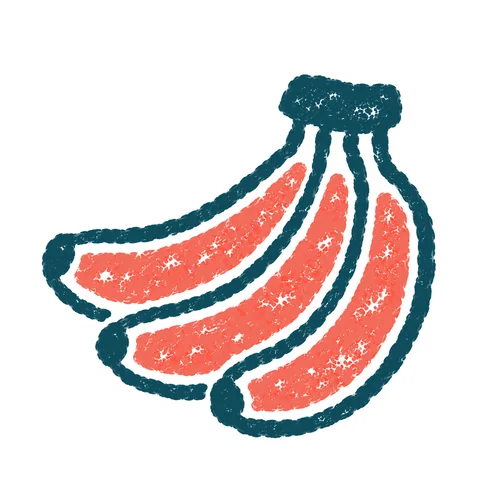 バナナのイラスト(はんこ)