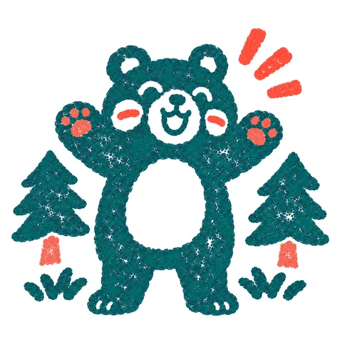 クマのイラスト(はんこ)