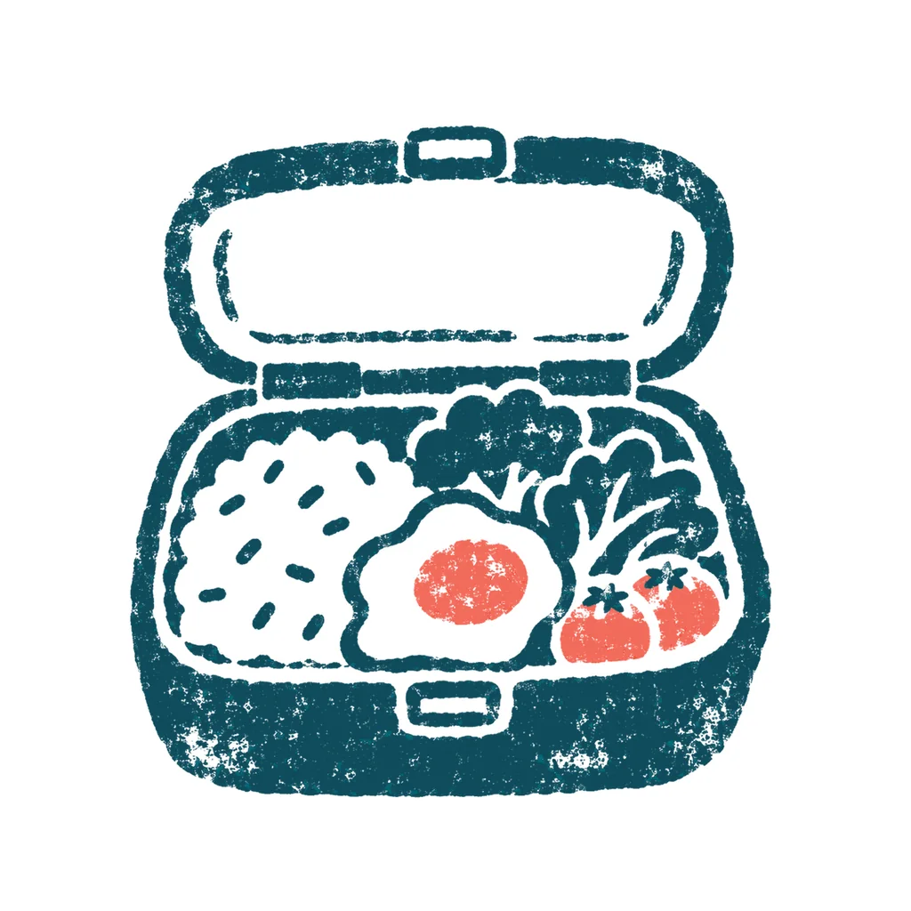 お弁当箱のイラスト(はんこ)
