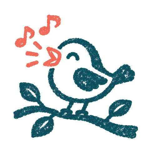 小鳥のイラスト(はんこ)
