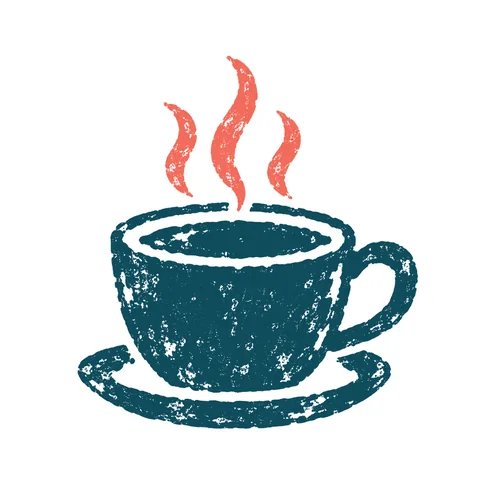 コーヒーカップのイラスト(はんこ)