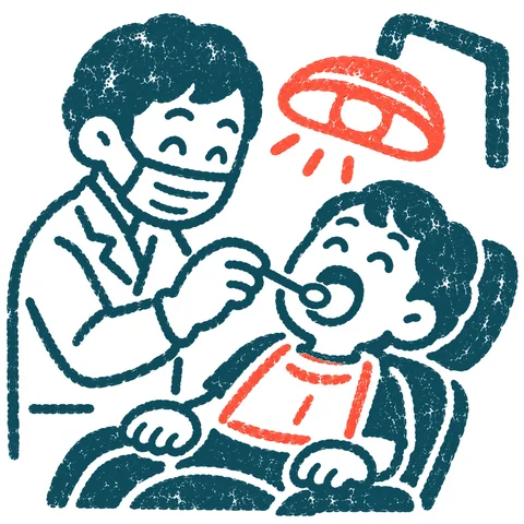 歯医者さんのイラスト(はんこ)