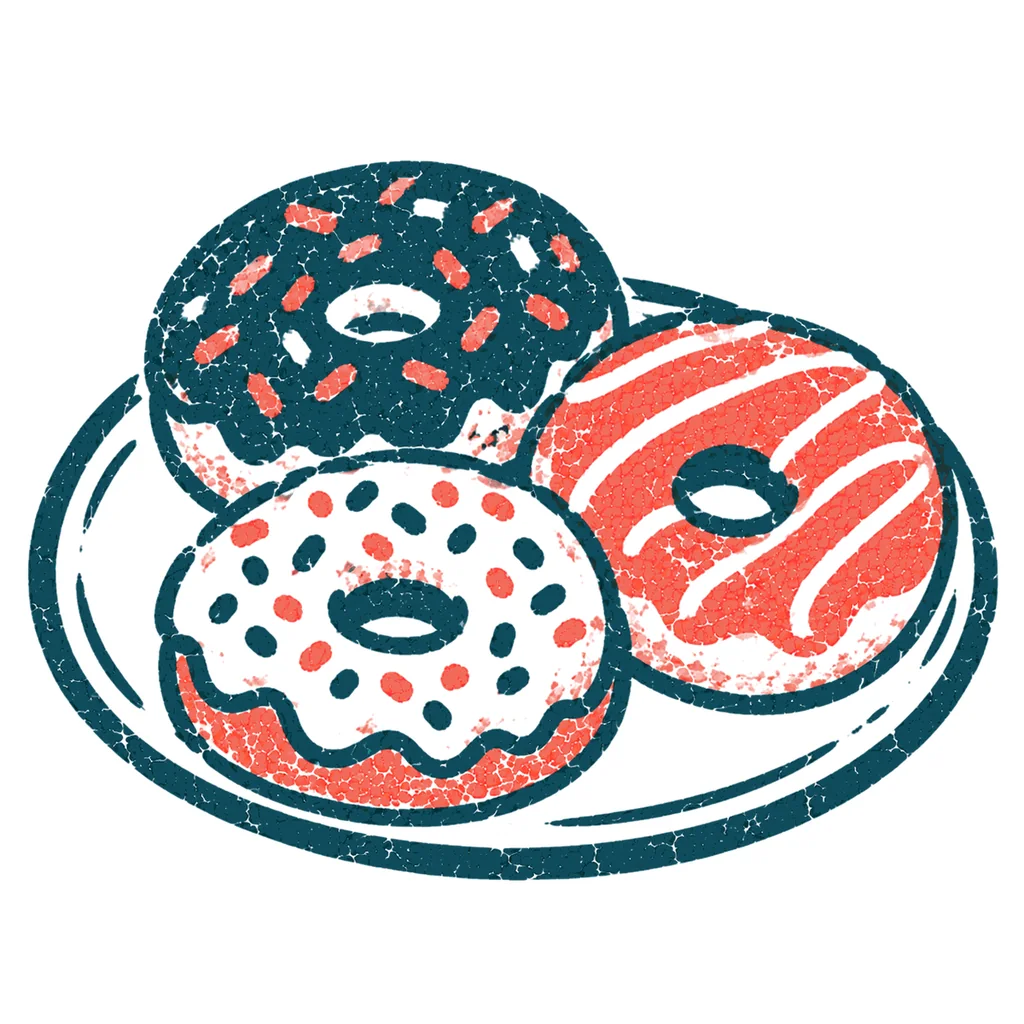 ドーナツのイラスト(はんこ)