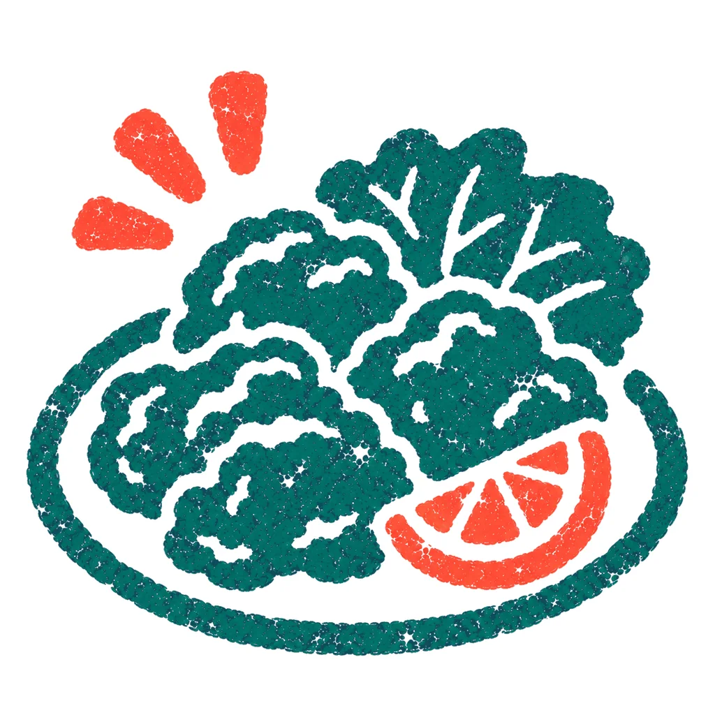唐揚げのイラスト(はんこ)