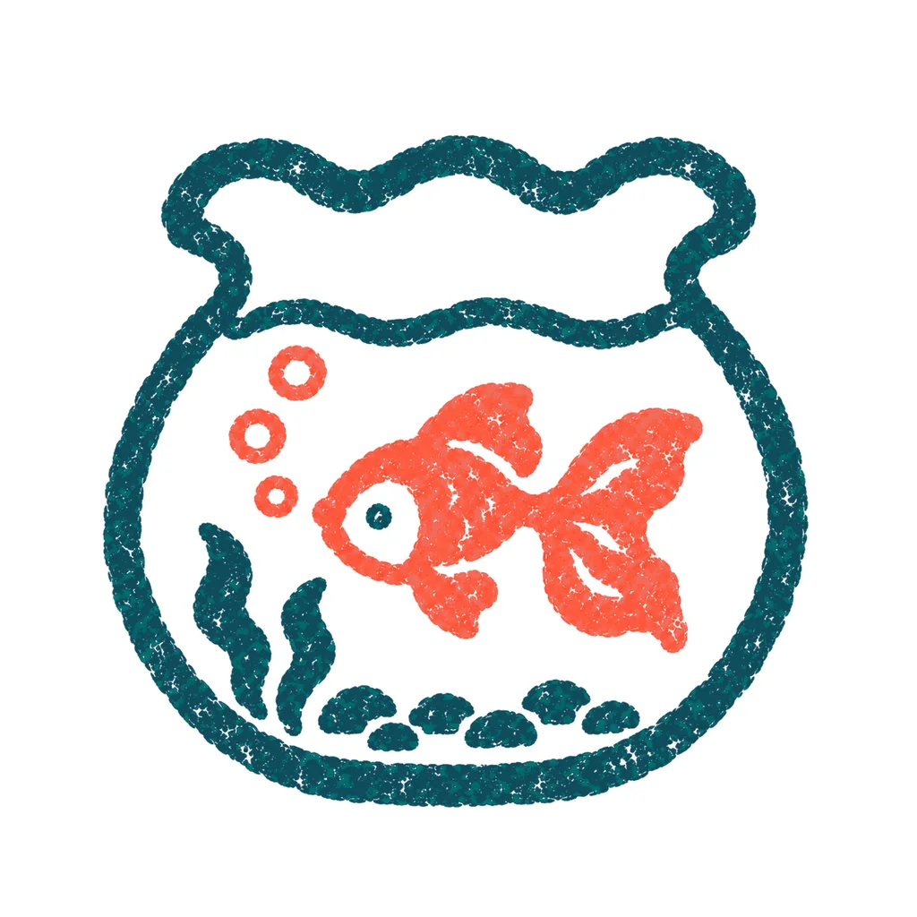 金魚のイラスト(はんこ)