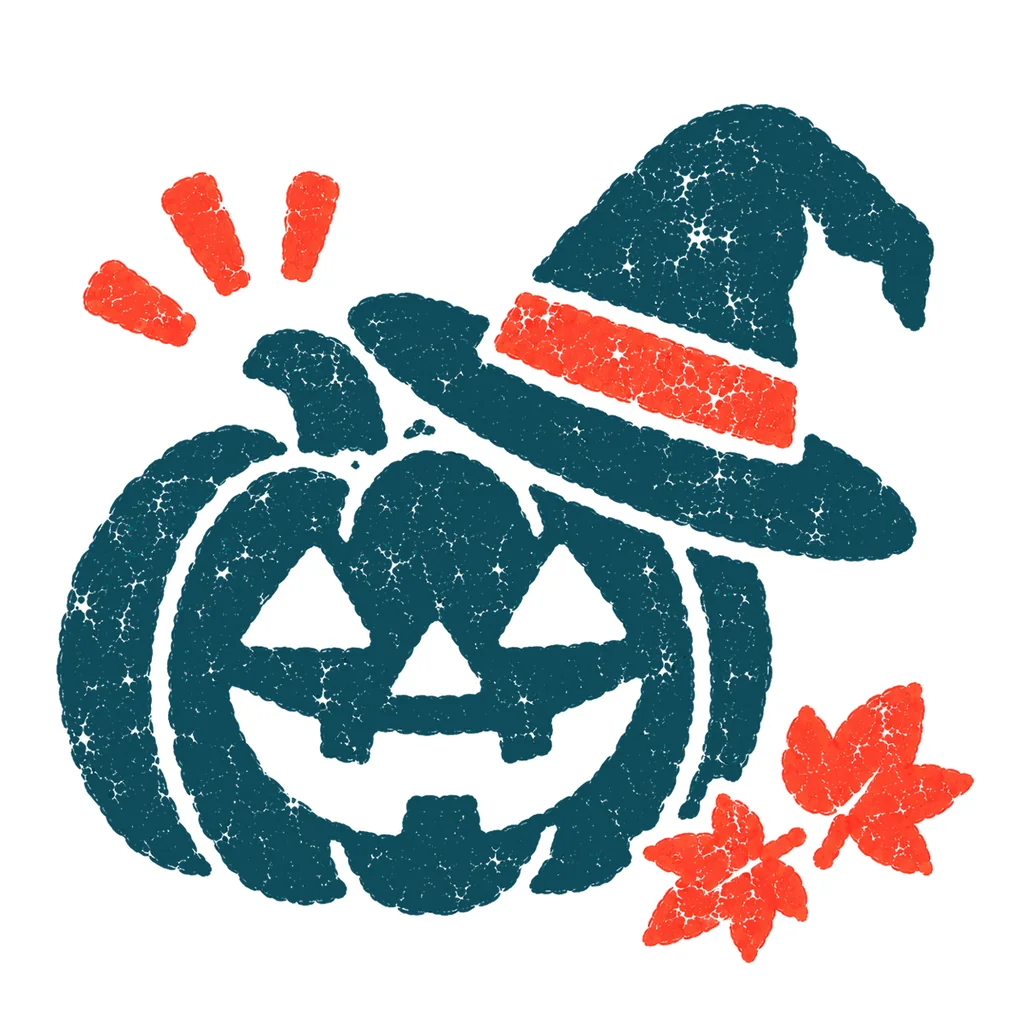 ハロウィンのかぼちゃのイラスト(はんこ)