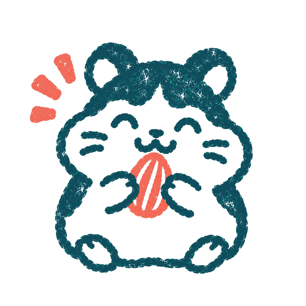 ハムスターのイラスト(はんこ)