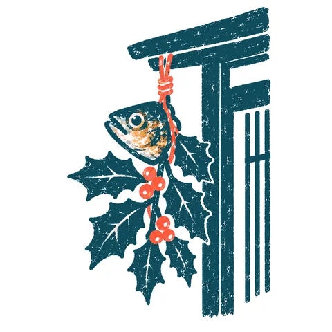 柊いわしのイラスト(はんこ)