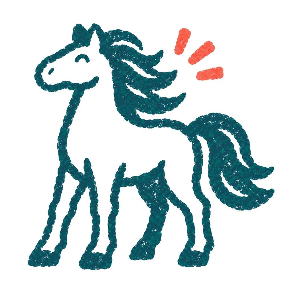 馬のイラスト(はんこ)