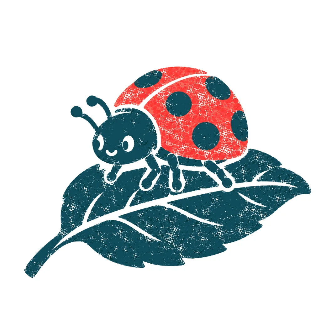 てんとう虫のイラスト(はんこ)