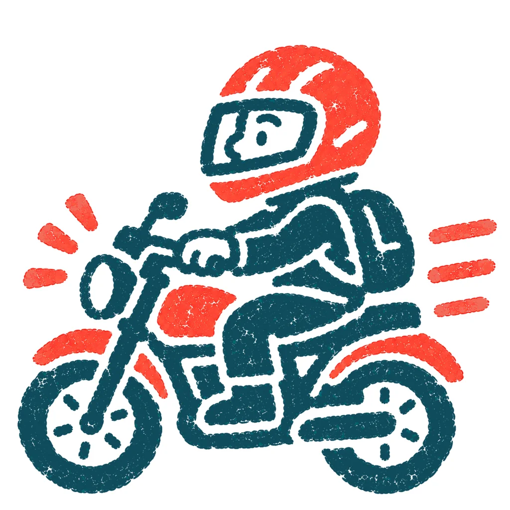 バイクのイラスト(はんこ)