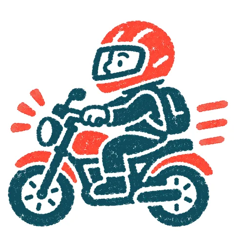 バイクのイラスト(はんこ)