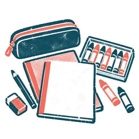 入学準備の学用品のイラスト(はんこ)