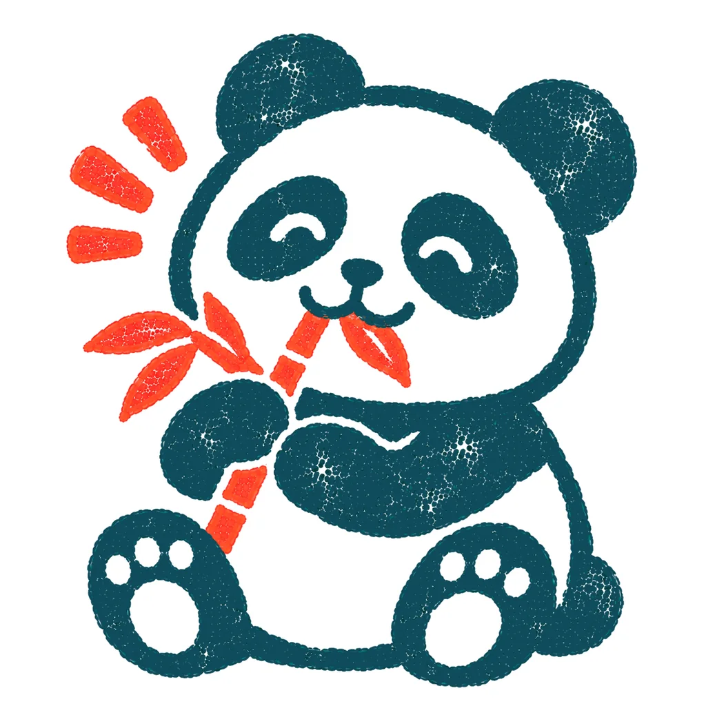 パンダのイラスト(はんこ)