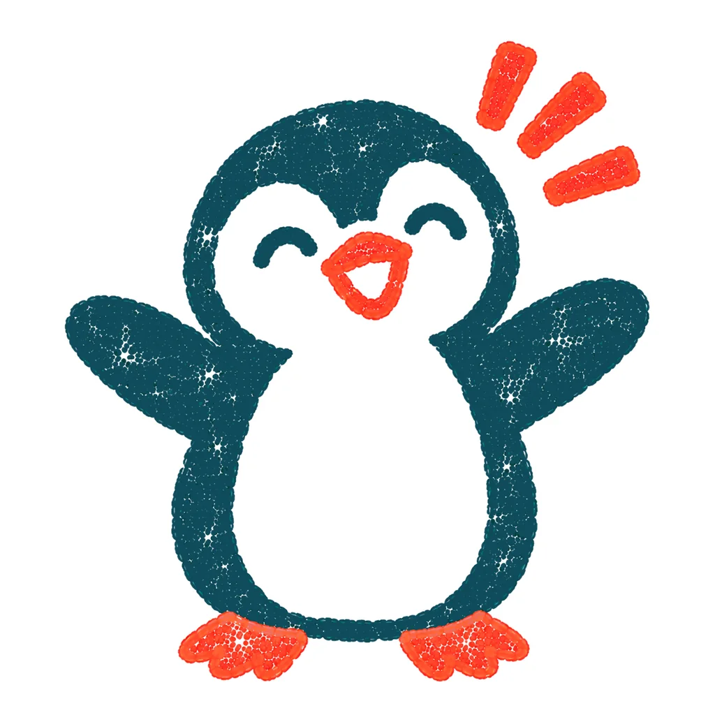 ペンギンのイラスト(はんこ)