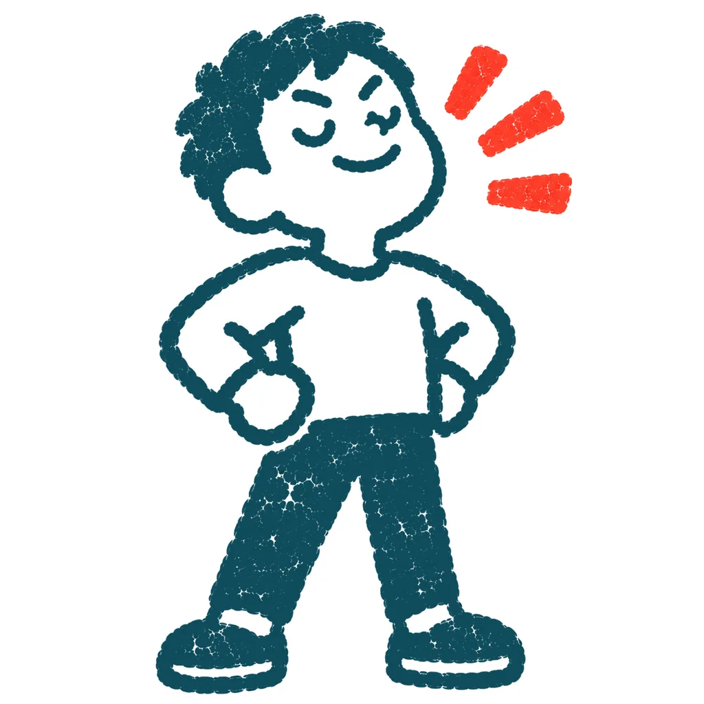 胸を張る人のイラスト(はんこ)