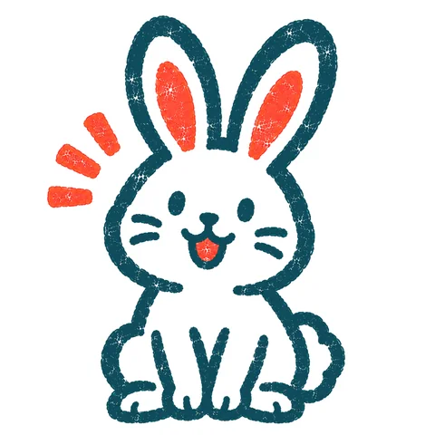 うさぎのイラスト(はんこ)