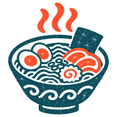 ラーメンのイラスト(はんこ)