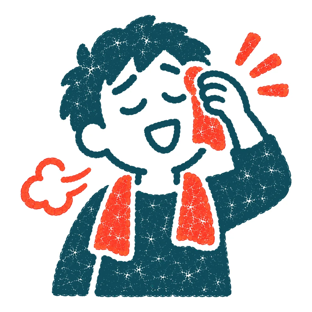ほっと安心する人のイラスト(はんこ)