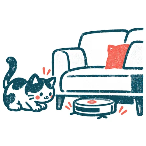 ロボット掃除機のイラスト(はんこ)