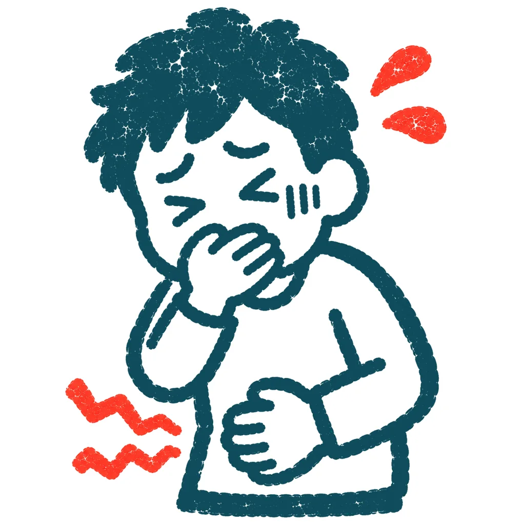 具合が悪そうな人のイラスト(はんこ)
