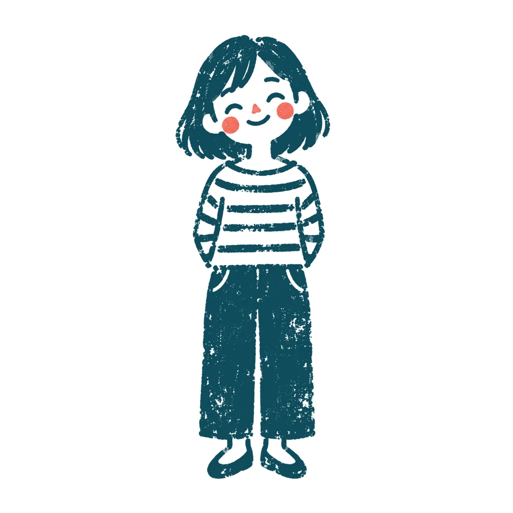 笑顔の人のイラスト(はんこ)