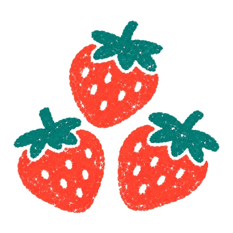 いちごのイラスト(はんこ)