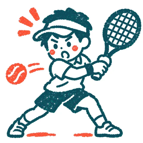 テニスのイラスト(はんこ)