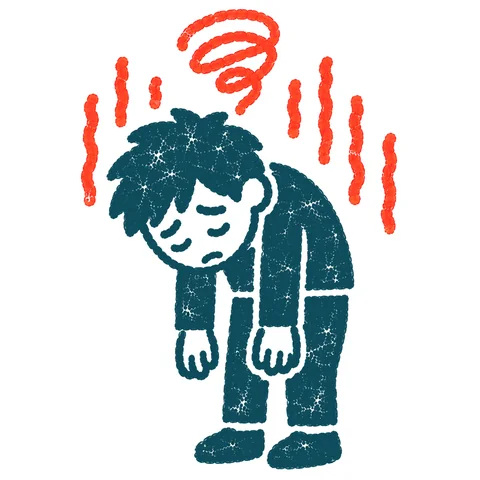 ぐったり疲れた人のイラスト(はんこ)