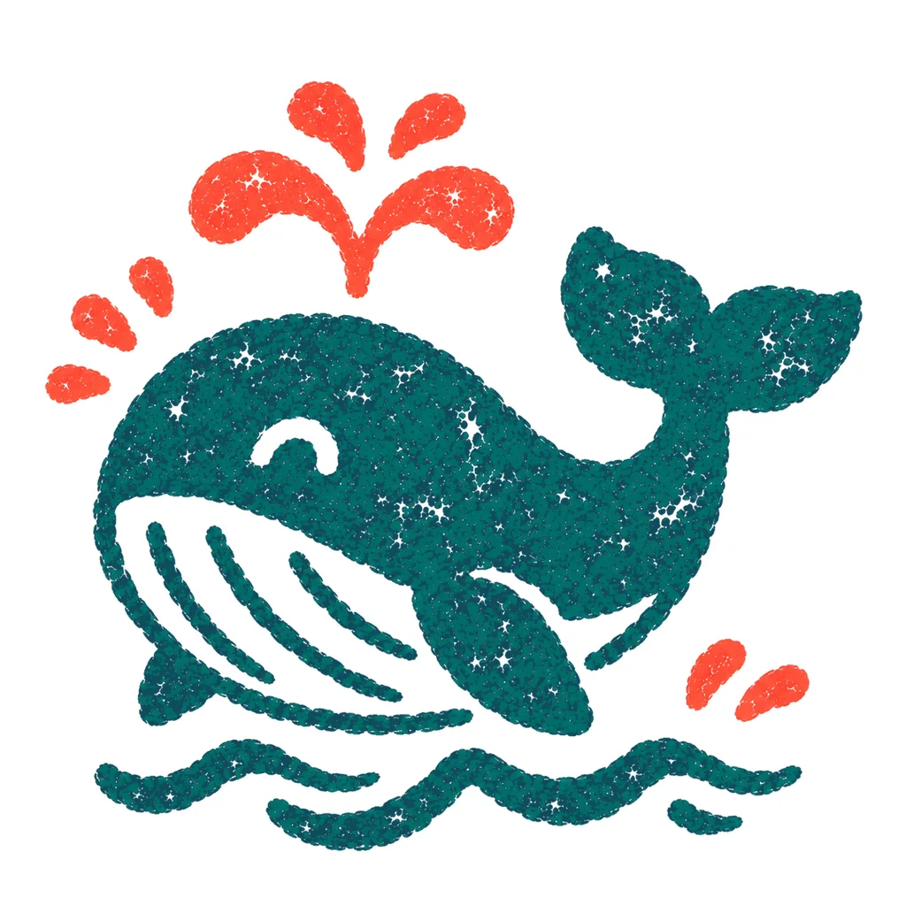 クジラのイラスト(はんこ)